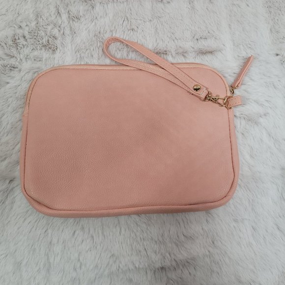 Pink Floral Handbag Tote & Wristlet Wallet Bundle Spring Summer Garden - Picture 9 of 12